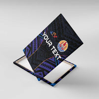 Personalised Tahiti Triathlon Polynesian Pattern Canvas Wall Art