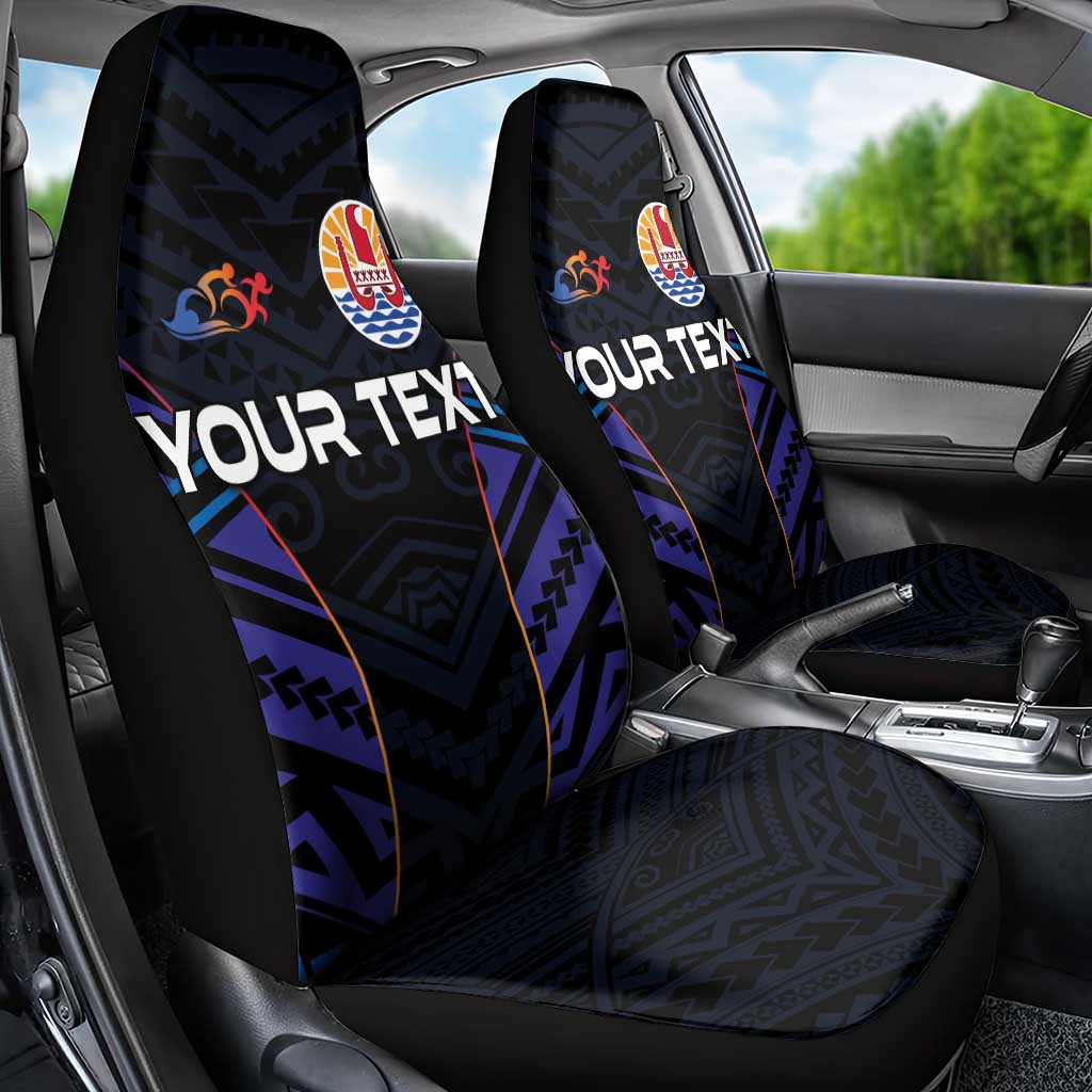 Personalised Tahiti Triathlon Polynesian Pattern Car Seat Cover LT03 - Polynesian Pride