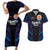 Personalised Tahiti Triathlon Polynesian Pattern Couples Matching Short Sleeve Bodycon Dress and Hawaiian Shirt