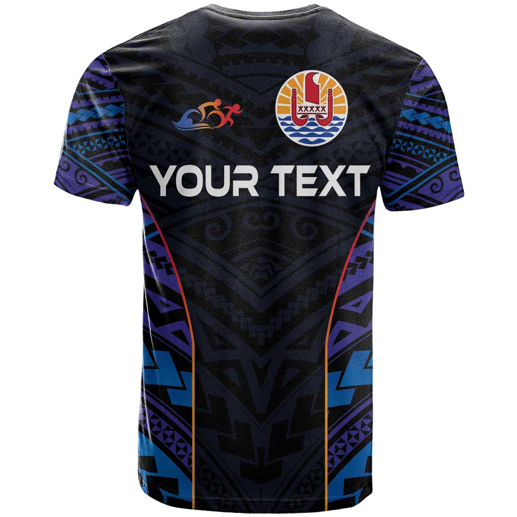 Personalised Tahiti Triathlon Polynesian Pattern T Shirt LT03 - Polynesian Pride