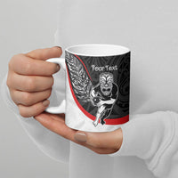 Personalised Aotearoa Lawn Bowls Ceramic Mug Maori Warrior and Silver Fern Sporty Style LT03 - Polynesian Pride