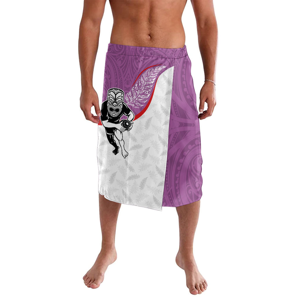 Aotearoa Lawn Bowls Lavalava Maori Warrior and Silver Fern Sporty Style Pink LT03 Pink - Polynesian Pride