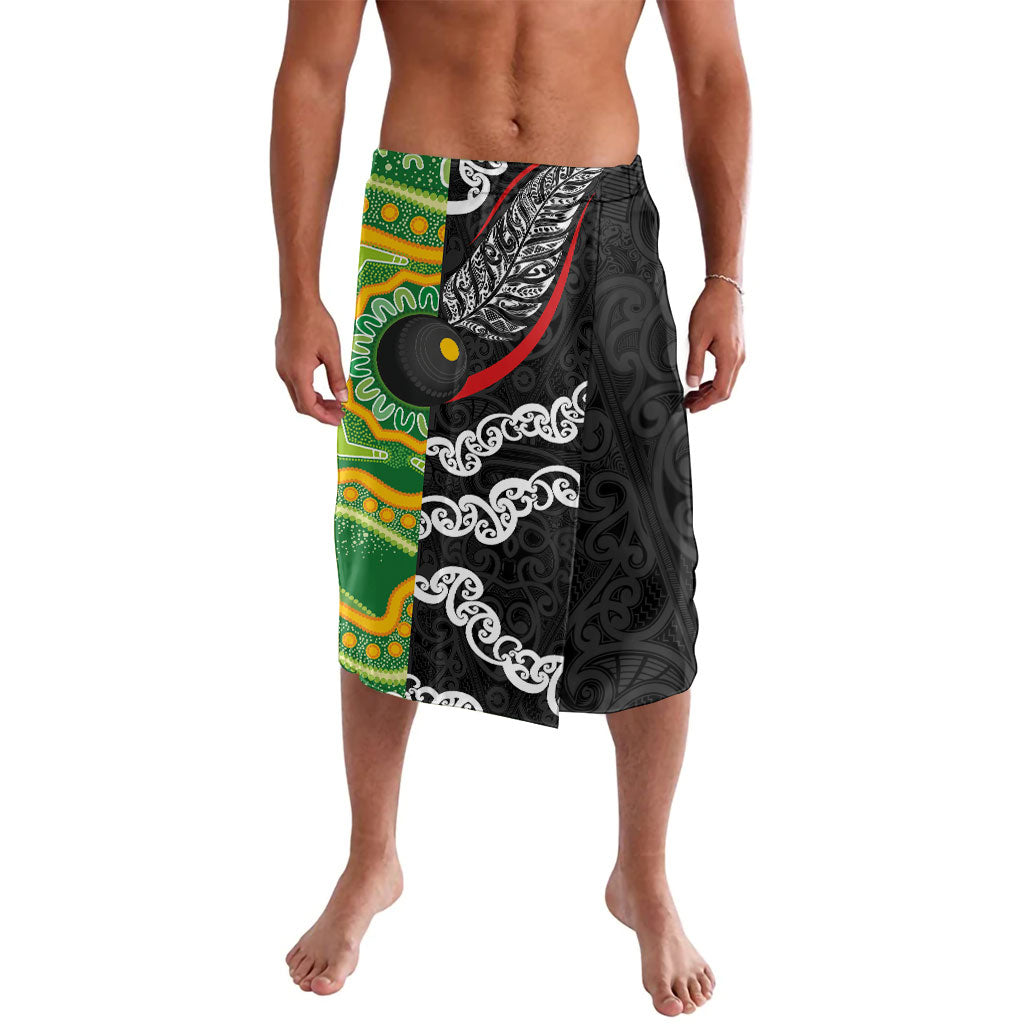 Aotearoa and Australia Lawn Bowls Lavalava Maori Fern and Aboriginal Pattern LT03 Multicolor - Polynesian Pride