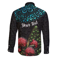 Personalized New Zealand Christmas Family Matching Puletasi Dress and Hawaiian Shirt Maori Santa Pikorua and Pohutukawa Meri Kirihimete LT03 - Polynesian Pride