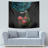 Personalized New Zealand Christmas Tapestry Maori Santa Pikorua and Pohutukawa Meri Kirihimete LT03 - Polynesian Pride