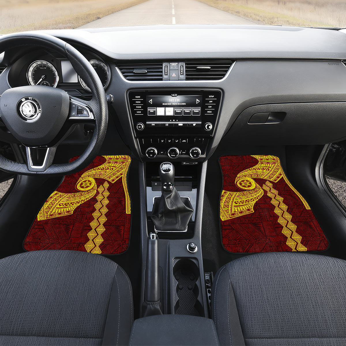 Tonga High School Car Mats Traditional Ngatu and Polynesian Pattern LT03 - Polynesian Pride