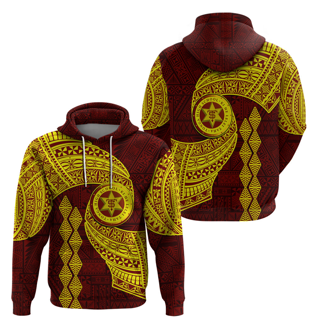 Tonga High School Hoodie Traditional Ngatu and Polynesian Pattern LT03 - Polynesian Pride