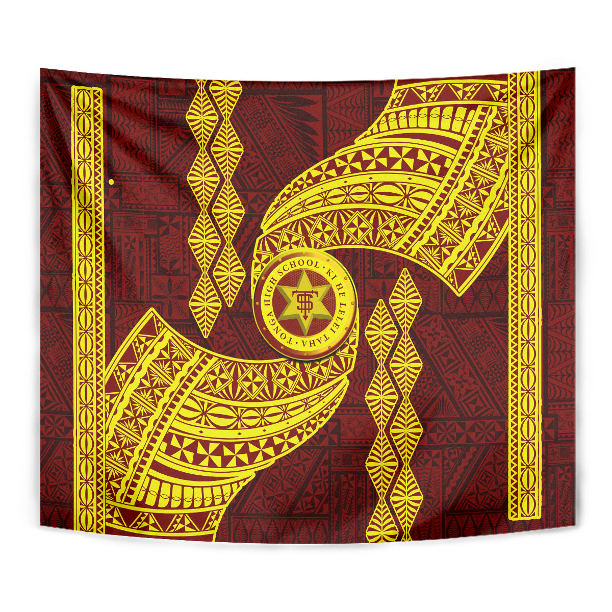 Tonga High School Tapestry Traditional Ngatu and Polynesian Pattern LT03 - Polynesian Pride