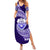 Tonga Tupou High School Summer Maxi Dress Traditional Ngatu and Polynesian Pattern LT03 Women Blue - Polynesian Pride