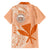 Kanaka Maoli Tropical Flowers with Kakau Tribal Hawaiian Shirt Peach Fuzz Color LT03 - Polynesian Pride