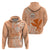 Kanaka Maoli Tropical Flowers with Kakau Tribal Hoodie Peach Fuzz Color LT03 - Polynesian Pride