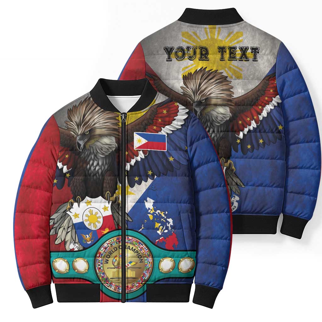 Custom Philippines World Champion Boxing Bomber Puffer Jacket Eagle-Grunge Design LT03 - Polynesian Pride