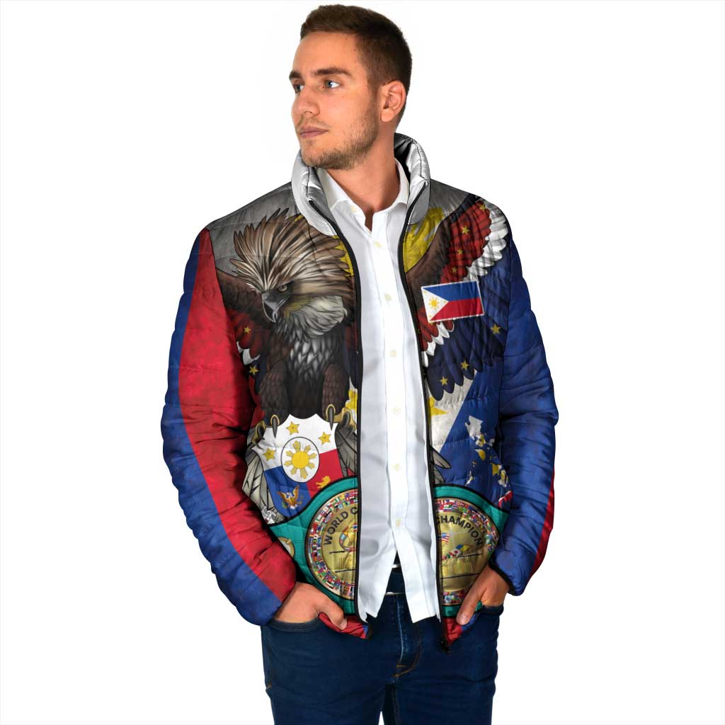 Custom Philippines World Champion Boxing Padded Jacket Eagle-Grunge Design LT03 - Polynesian Pride