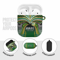 Cook Islands Rugby League AirPods Case Avaiki Tatau Tribal Motifs Black Color LT03 - Polynesian Pride
