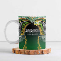 Custom Cook Islands Rugby League Ceramic Mug Avaiki Tatau Tribal Motifs Black Color LT03 Black - Polynesian Pride