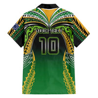 Custom Cook Islands Rugby League Family Matching Summer Maxi Dress and Hawaiian Shirt Avaiki Tatau Tribal Motifs Black Color LT03 - Polynesian Pride