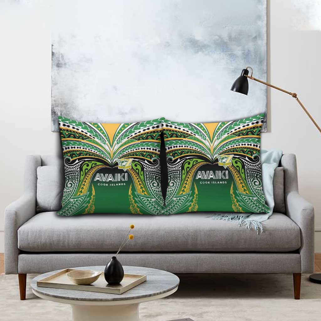 Cook Islands Rugby League Pillow Cover Avaiki Tatau Tribal Motifs Black Color LT03 - Polynesian Pride