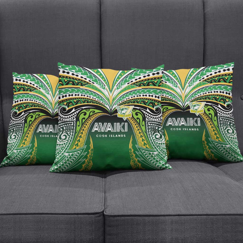 Cook Islands Rugby League Pillow Cover Avaiki Tatau Tribal Motifs Black Color LT03 - Polynesian Pride