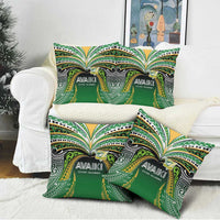 Cook Islands Rugby League Pillow Cover Avaiki Tatau Tribal Motifs Black Color LT03 - Polynesian Pride