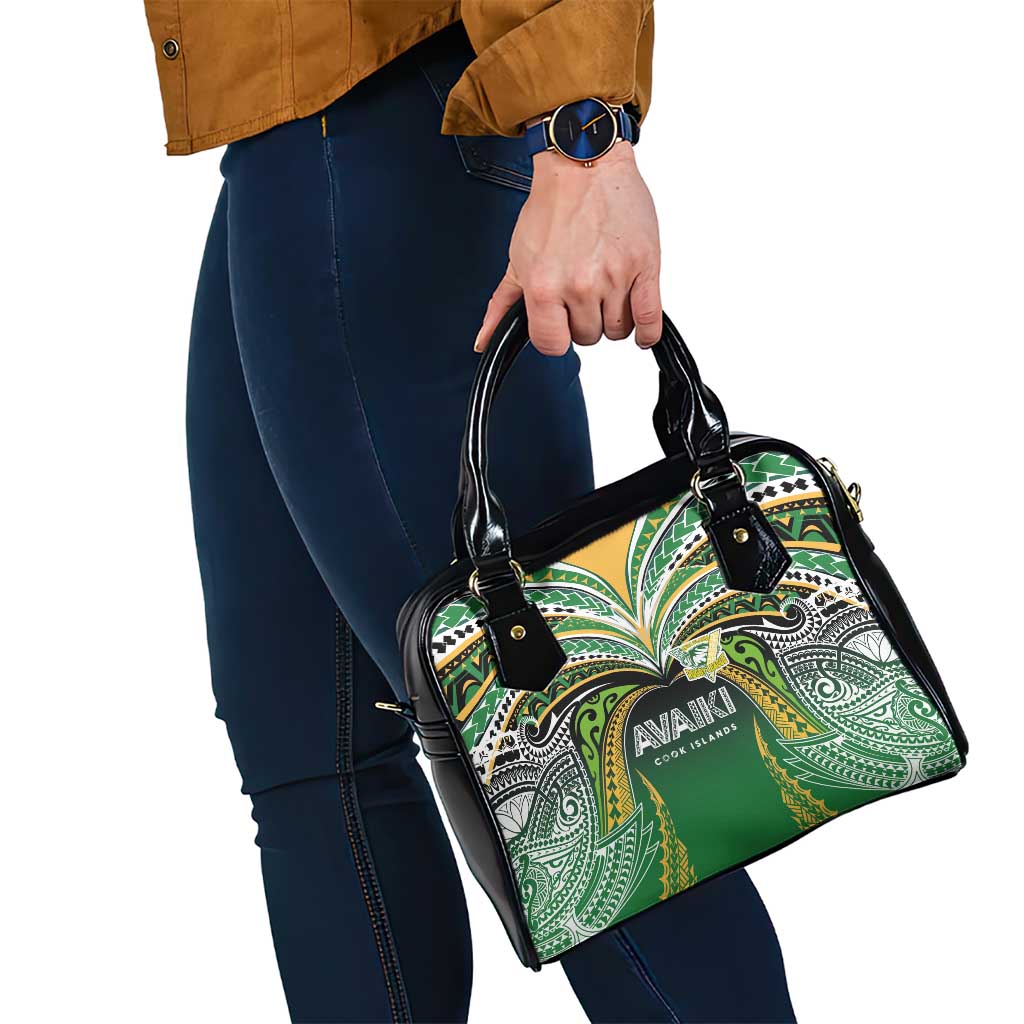 Cook Islands Rugby League Shoulder Handbag Avaiki Tatau Tribal Motifs Black Color - Polynesian Pride