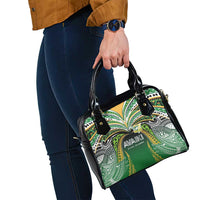 Cook Islands Rugby League Shoulder Handbag Avaiki Tatau Tribal Motifs Black Color - Polynesian Pride