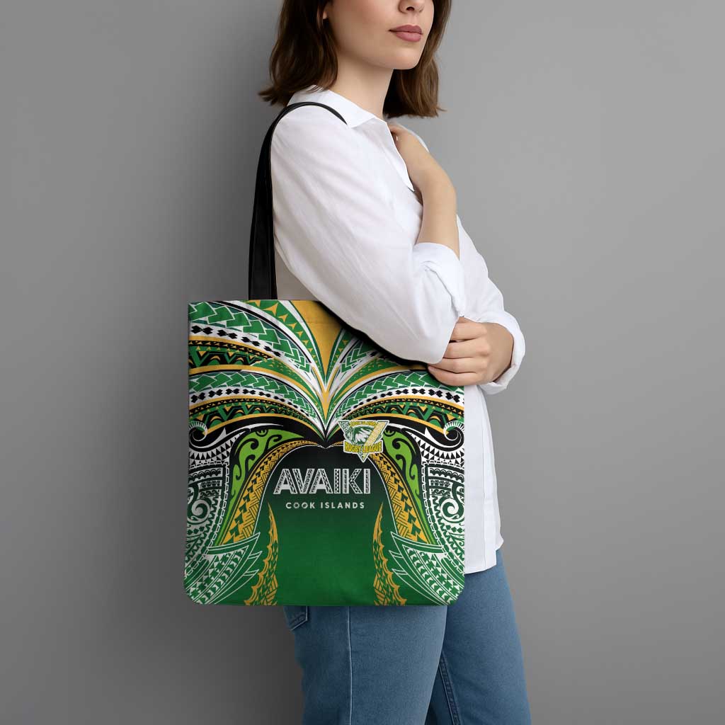 Cook Islands Rugby League Tote Bag Avaiki Tatau Tribal Motifs Black Color LT03 - Polynesian Pride