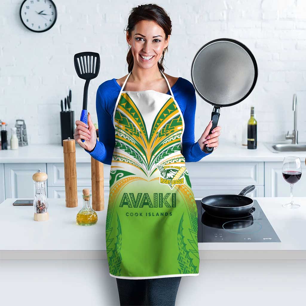 Cook Islands Rugby League Apron Avaiki Tatau Tribal Motifs White Color - Polynesian Pride