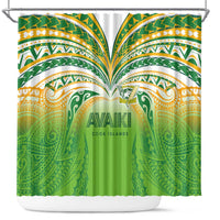 Cook Islands Rugby League Shower Curtain Avaiki Tatau Tribal Motifs White Color LT03 White - Polynesian Pride