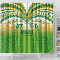 Cook Islands Rugby League Shower Curtain Avaiki Tatau Tribal Motifs White Color LT03 - Polynesian Pride