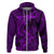 Polynesian Dolphin Valentine Day Hoodie Hibiscus and Tribal Tattoo Purple Style LT03 Zip Hoodie Purple - Polynesian Pride