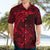 Polynesian Dolphin Valentine Day Hawaiian Shirt Hibiscus and Tribal Tattoo Red Style LT03 - Polynesian Pride