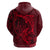 Polynesian Dolphin Valentine Day Hoodie Hibiscus and Tribal Tattoo Red Style LT03 - Polynesian Pride