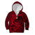 Polynesian Dolphin Valentine Day Kid Hoodie Hibiscus and Tribal Tattoo Red Style LT03 Zip Hoodie Red - Polynesian Pride
