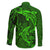 Polynesian Dolphin Valentine Day Family Matching Mermaid Dress and Hawaiian Shirt Hibiscus and Tribal Tattoo Green Style LT03 - Polynesian Pride