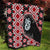 Red Taniko Motif Aotearoa Manaia and Silver Fern Quilt