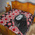 Red Taniko Motif Aotearoa Manaia and Silver Fern Quilt