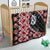 Red Taniko Motif Aotearoa Manaia and Silver Fern Quilt
