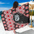 Red Taniko Motif Aotearoa Manaia and Silver Fern Sarong