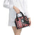 Red Taniko Motif Aotearoa Manaia and Silver Fern Shoulder Handbag