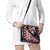 Red Taniko Motif Aotearoa Manaia and Silver Fern Shoulder Handbag