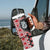 Red Taniko Motif Aotearoa Manaia and Silver Fern Tumbler With Handle