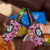 Pink Taniko Motif Aotearoa Manaia and Silver Fern 4 in 1 Can Cooler Tumbler