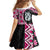 Pink Taniko Motif Aotearoa Manaia and Silver Fern Family Matching Mermaid Dress and Hawaiian Shirt