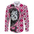 Pink Taniko Motif Aotearoa Manaia and Silver Fern Family Matching Mermaid Dress and Hawaiian Shirt