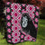 Pink Taniko Motif Aotearoa Manaia and Silver Fern Quilt