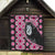 Pink Taniko Motif Aotearoa Manaia and Silver Fern Quilt