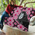 Pink Taniko Motif Aotearoa Manaia and Silver Fern Quilt