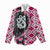 Pink Taniko Motif Aotearoa Manaia and Silver Fern Women Casual Shirt