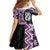 Purple Taniko Motif Aotearoa Manaia and Silver Fern Family Matching Mermaid Dress and Hawaiian Shirt