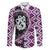 Purple Taniko Motif Aotearoa Manaia and Silver Fern Family Matching Mermaid Dress and Hawaiian Shirt
